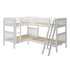 Maxtrix Twin XL Medium Corner Bunk with Straight Ladder and Angled Ladder