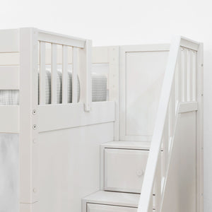 Maxtrix Twin over Full Medium Bunk Bed with Stairs and Slide