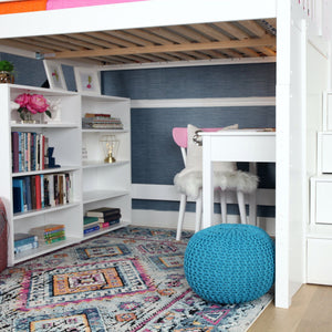 Maxtrix Full High Loft Bed with Stairs