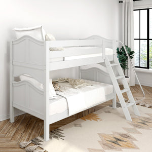 Maxtrix Twin Low Bunk Bed with Ladder
