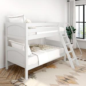Maxtrix Twin Low Bunk Bed with Ladder