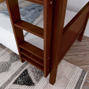 Maxtrix Twin Low Bunk Bed with Ladder