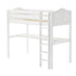 Maxtrix Twin High Loft Bed with Straight Ladder and Long Desk