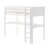 Maxtrix Twin High Loft Bed with Straight Ladder and Long Desk