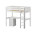 Maxtrix Twin High Loft Bed with Straight Ladder and Long Desk