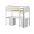 Maxtrix Twin High Loft Bed with Straight Ladder and Long Desk