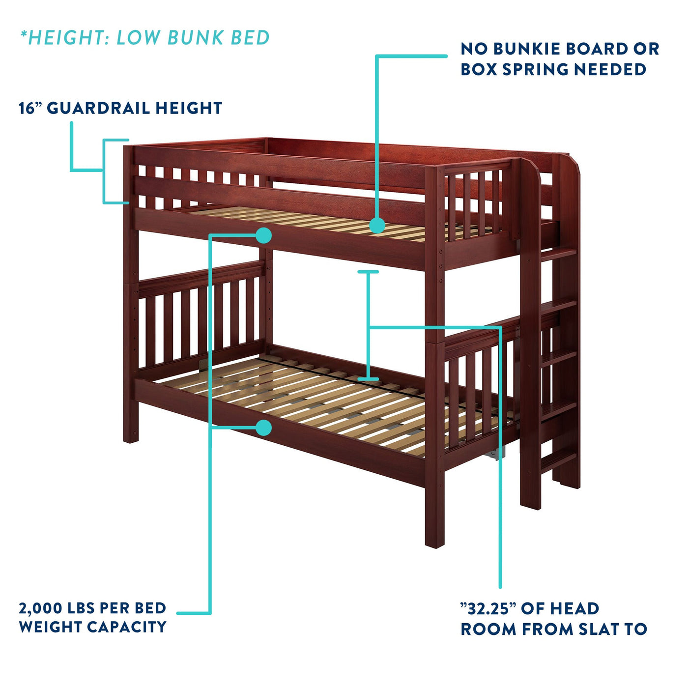 Twin xl bunk sale beds & bed frames
