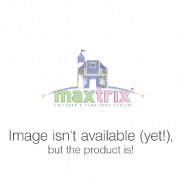 Maxtrix Full Mid Loft Bed with Stairs, Curtain, Top Tent + Slide