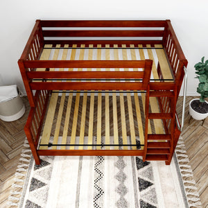 Maxtrix Twin over Full Medium Bunk Bed with Angled Ladder