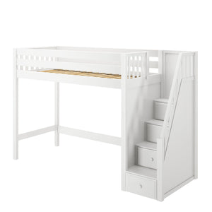 Maxtrix Twin XL High Loft Bed with Stairs