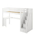 Maxtrix Twin XL High Loft Bed with Stairs with Corner Desk