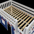 Maxtrix Twin Low Loft Bed with Straight Ladder and Underbed Curtain