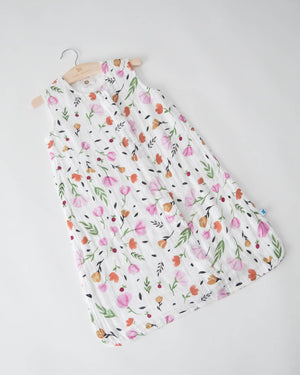 Little Unicorn Cotton Muslin Sleep Bag Small- Berry Bloom