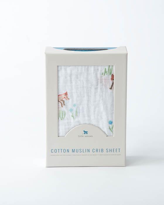 Little Unicorn Cotton Muslin Crib Sheet - Fox