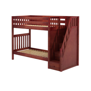 Maxtrix Twin High Bunk Bed with Stairs