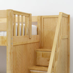 Maxtrix Twin High Bunk Bed with Stairs
