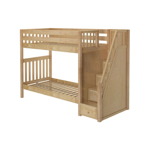 Maxtrix Twin XL High Bunk Bed with Stairs